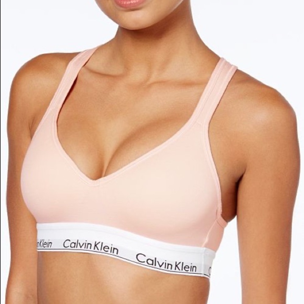 Pink Calvin Klein Padded Bra